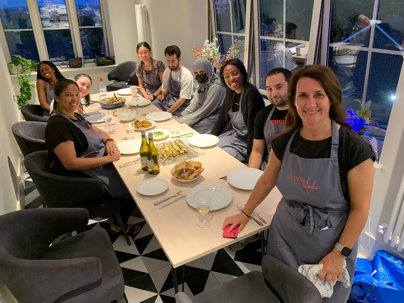 Multiple Holm users enjoying a dinner together